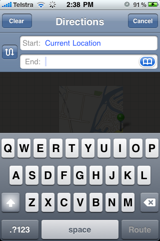 iPhone native app Directions